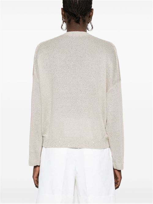 Linen and Silk Crewneck Sweater BRUNELLO CUCINELLI | M10550210C9732